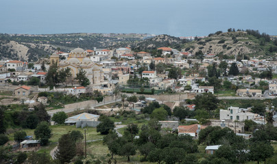 Fototapeta na wymiar Mountain Village of Akanthou, Cyprus