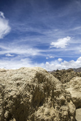 Valle de la luna in Bolivia