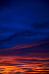 Fototapeta na wymiar View at sunset sky