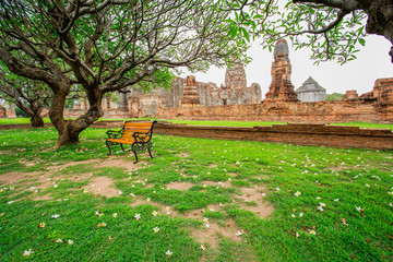 Formal Garden, Ayuthaya, Thailand, Buddhism, Temple - Building