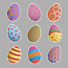 Easter eggs. Vector illustration
