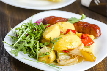 roasted sausage with potatoes