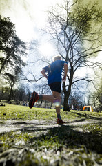Marathon race  at spring