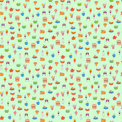 бесшовный фон еда