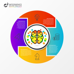 Naklejka premium Infographic design template. Business concept with 4 steps