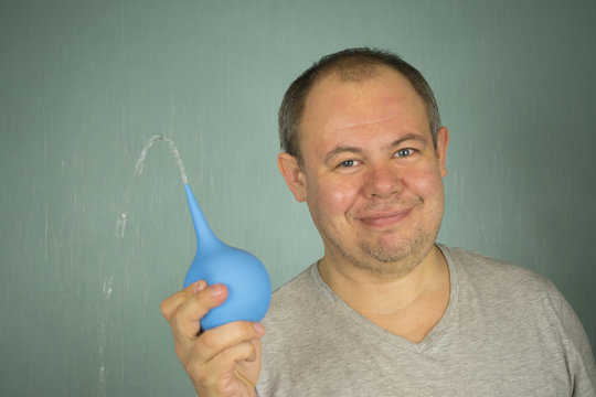 guy with an enema