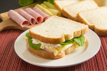 Cheese and Ham Sandwich