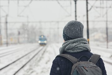 Railway in winter