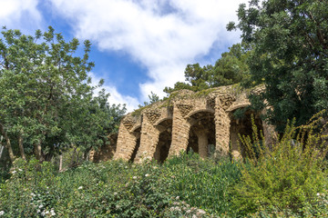 park guell columns and viaducts