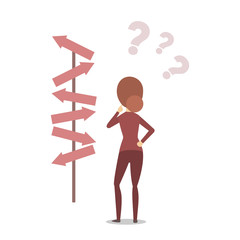 Woman trying to choose.