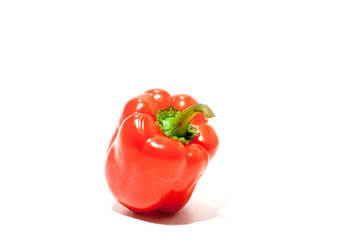 red pepper over white background