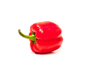 red pepper over white background