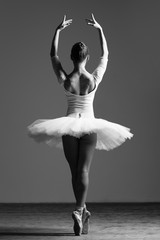 Young beautiful ballerina is posing in studio © Alexander Y