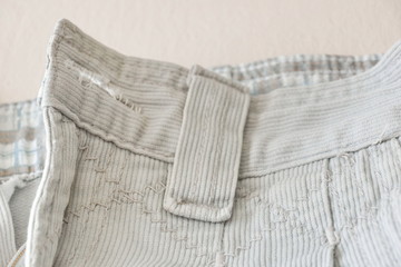 texture white corduroy pants