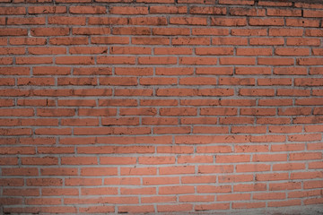 Old grunge brick red wall background