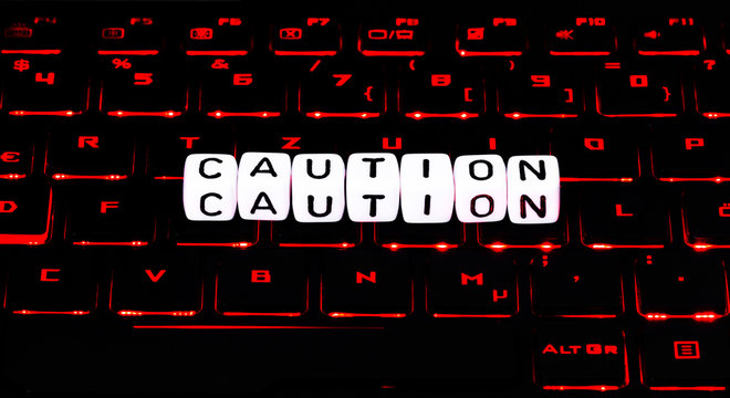 Caution computer symbol
