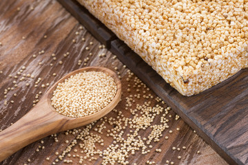 Amaranth cereal in bar - amaranthus