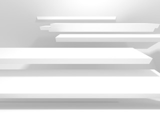 Futuristic White Architecture Design Background