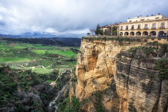 Ronda town perched on cliff