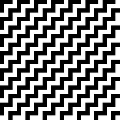 diagonal black and white zigzag stripes pattern. Geometric repeating pattern of zigzag. Vector background design