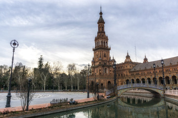 Fototapeta na wymiar Seville Spanish Plaza