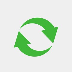 Recycling flat vector icon. Arrow flat vector icon