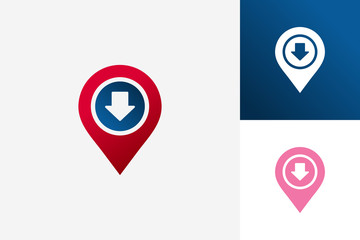 Pin Download Logo Template Design Vector, Emblem, Design Concept, Creative Symbol, Icon