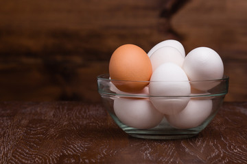 eggs in a glass bowl