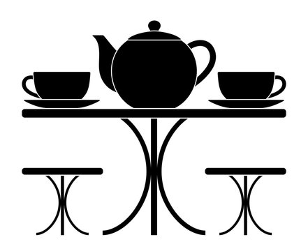 teapot and cups of tea