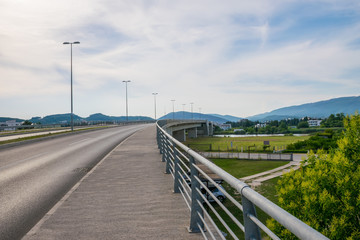 A large bridge over the Port of Milena River in Ada Boyana.