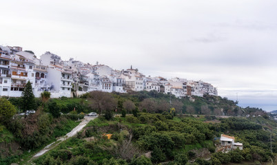 Fototapeta premium White villages of Frigiliana sunrise