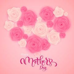 Happy Mother's Day lattering. Calligraphy Inscription. Vector illustration