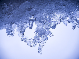 Ice melting in the spring warmth