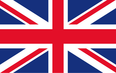United Kingdom Union Jack Vector Flag - obrazy, fototapety, plakaty