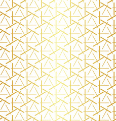 Geometric golden seamless pattern