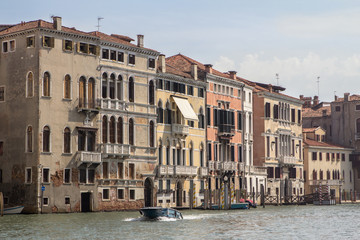 Naklejka premium Palaces along the Grand Canal, Venice, Italy