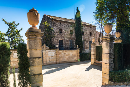 Old building in Labyrinth Park of Horta, Barcelona