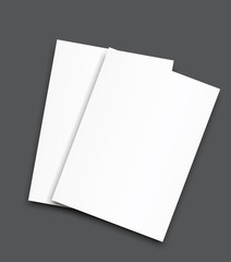 Poster blank bi fold brochure mockup cover template