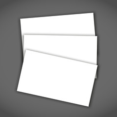 Business card blank with shadow mockup cover template