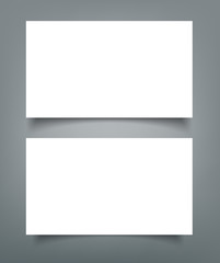 Two business card with shadow mockup cover template