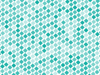 Abstract geometric pattern with small squares. Different shades of green on white color Vector illustration