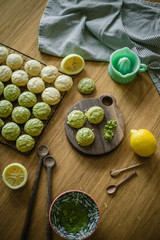green tea matcha sugar cookies