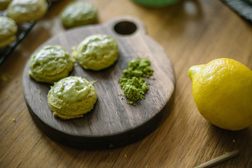 green tea matcha sugar cookies