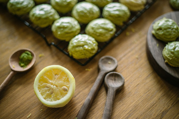 green tea matcha sugar cookies