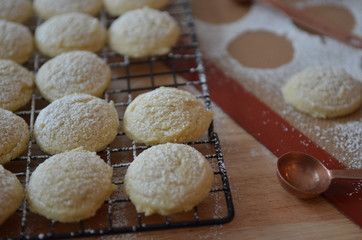 sugar cookies on cooling rack
