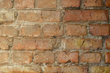 old red brick wall texture background