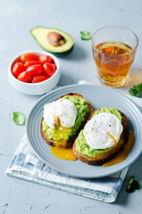 Poached egg Avocado Rye Toasts