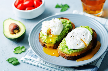 Poached egg Avocado Rye Toasts