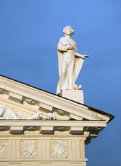 Statue on the roof of the Vilnius cathedral