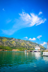 Obraz premium Port w starym mieście Kotor, Czarnogóra.